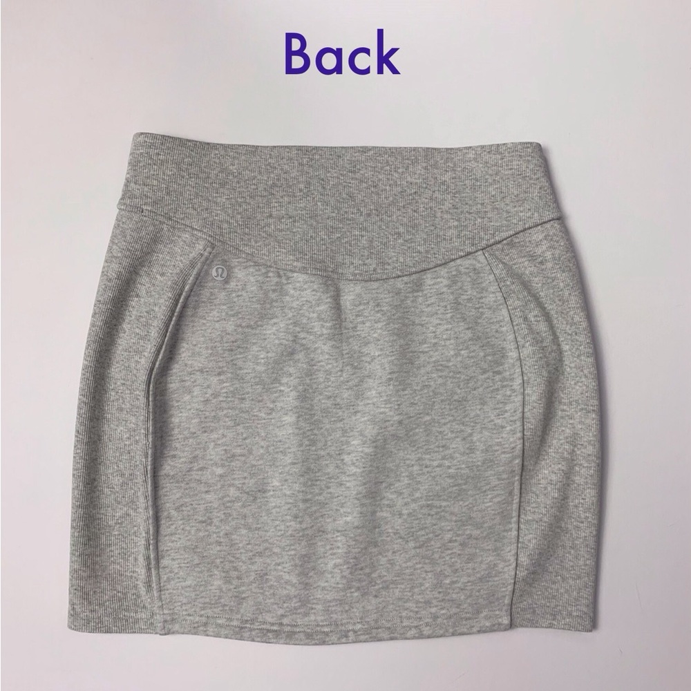 Lululemon Heather Gray Scuba High Rise Mini Skirt - Picture 7 of 10